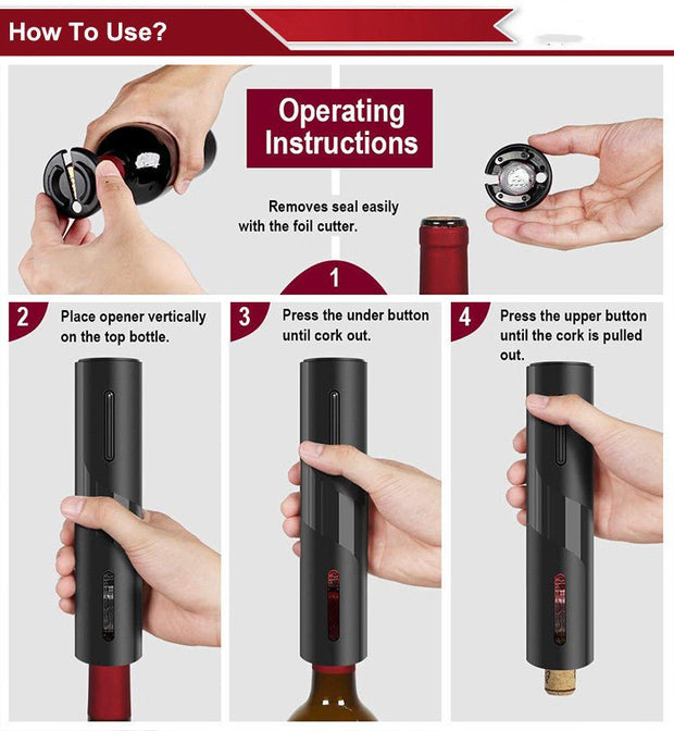 Electric Wine Opener By НАЗВАНИЕ – Massager by RelaxTouch